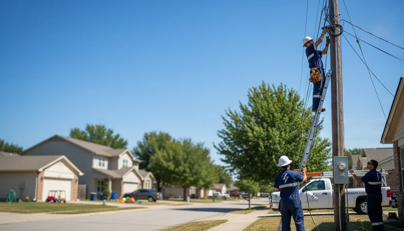 Residential electrician providing installation services in Mcleod, ND